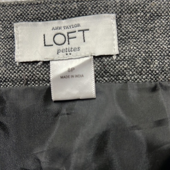 Loft Floral Appliqué Wool Blend Skirt - Picture 5 of 6